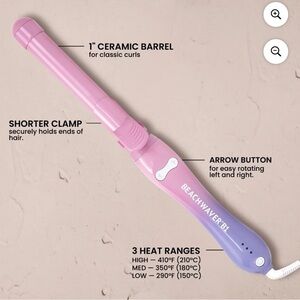 Beachwaver B1 Pink Curling Iron